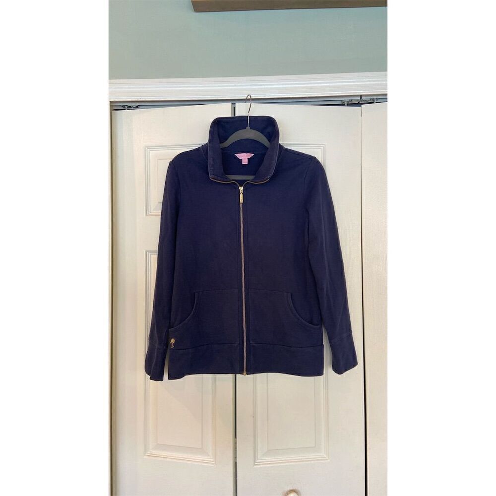 Lilly Pulitzer Women's Navy Half Zip Pullover Top Size S